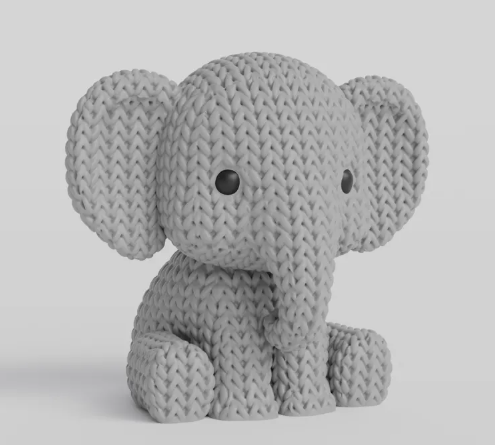 (Gebreide) zittende olifant