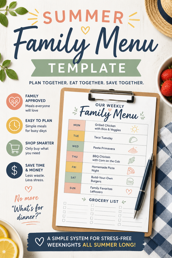 Family Menu Template