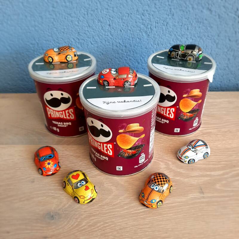 DIY rapportcadeautje. Vakantiegeld leuk verpakt geven.