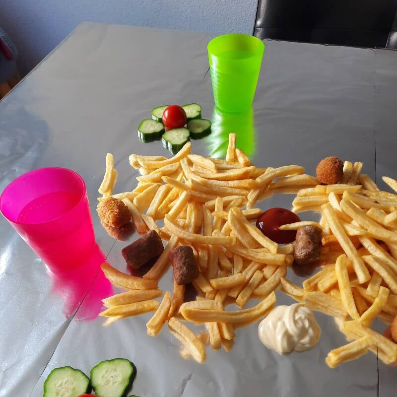Patat op tafel! Leuke maaltijden voor een kinderfeestje.