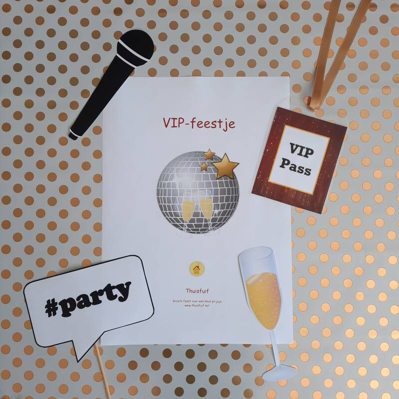 VIP-feestje. Een kinderfeestje vol glitter and glamour voor tienermeiden.