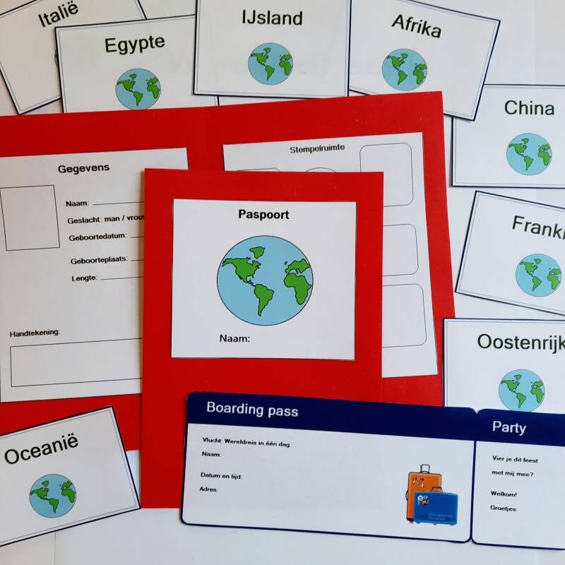Wereldreisfeestje - Een kinderfeestje waarbij je spelletjes speelt in allerlei landenthema's.