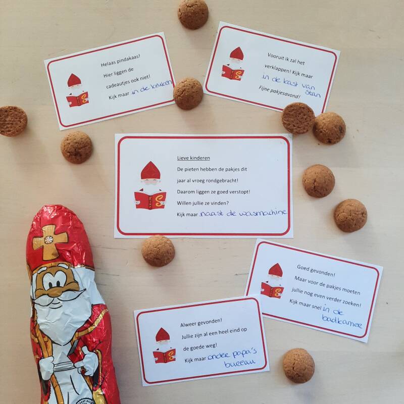 Speurtocht naar de Sinterklaascadeautjes. Leuk voor pakjesavond.