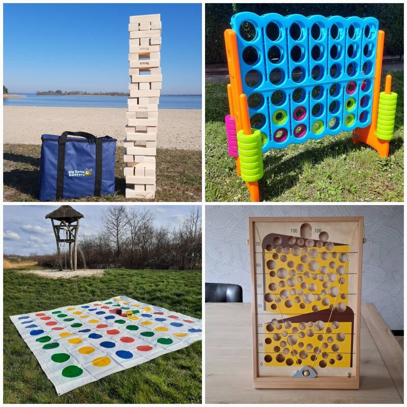 XL spellenpakket huren voor een kinderfeestje of familiedag. Verhuur vanuit Zeewolde, Flevoland.
