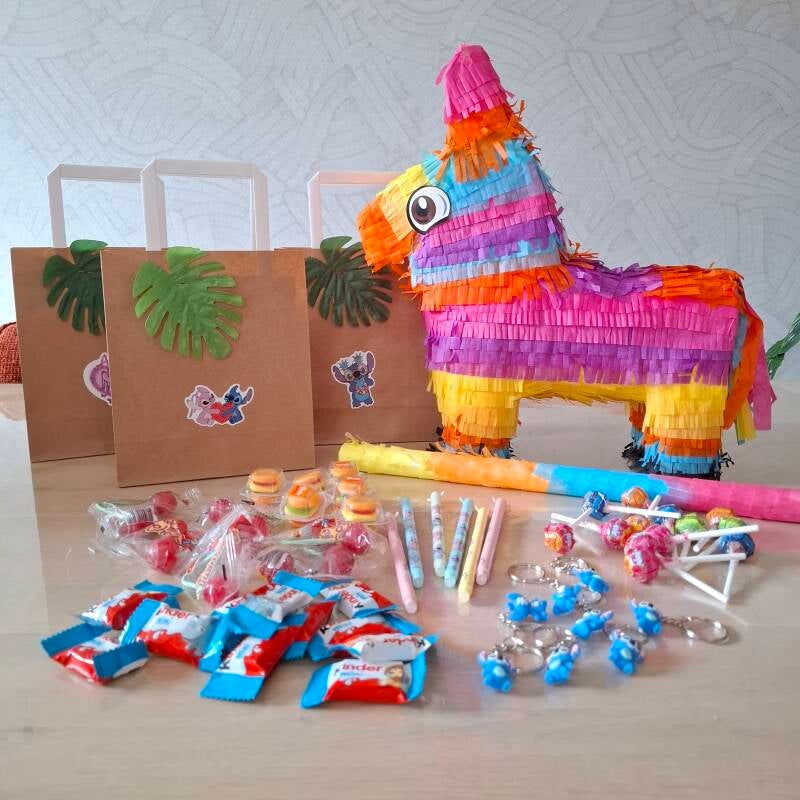 Pinata-vullen-Stitch-kinderfeestje-thuis