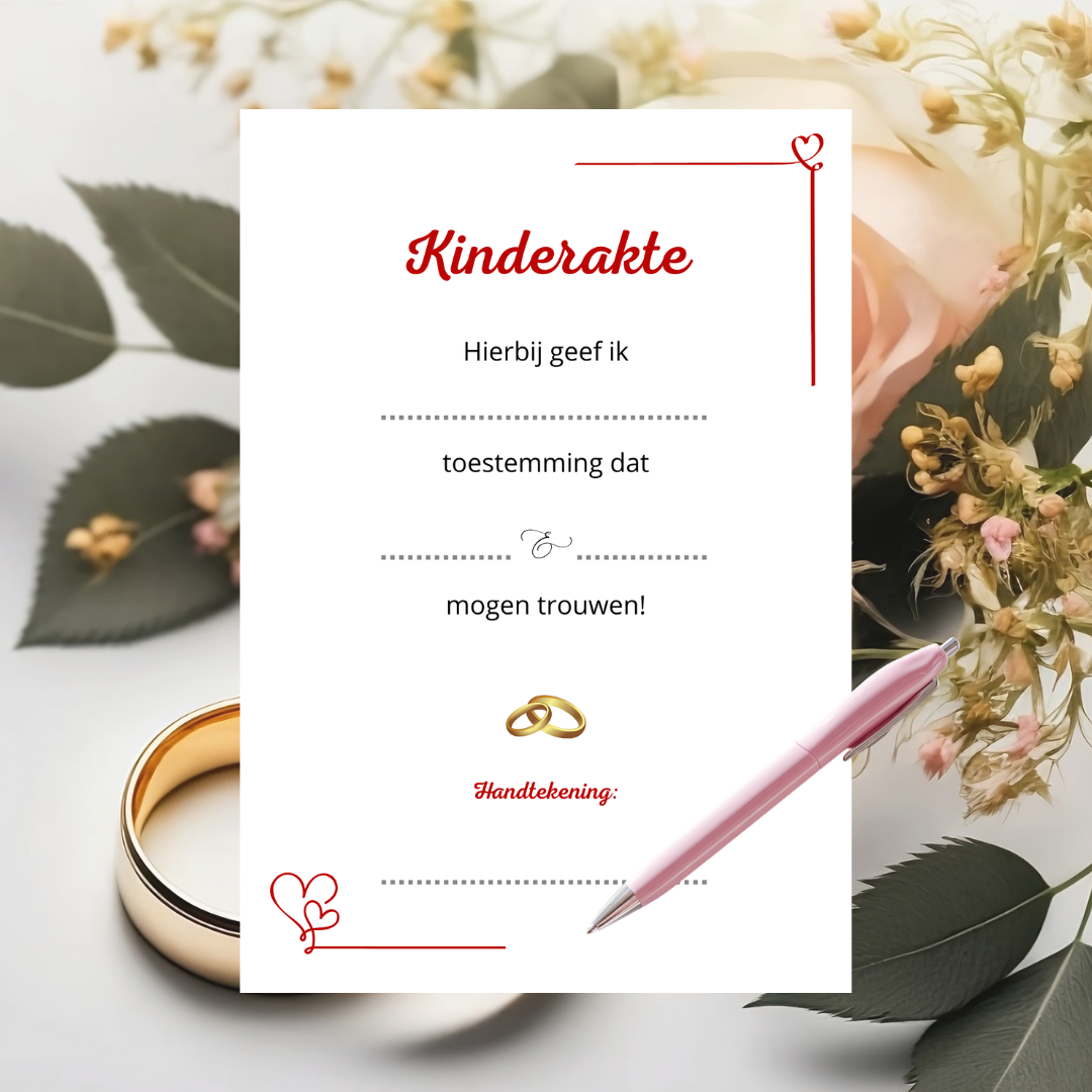 Kinderakte bruiloft
