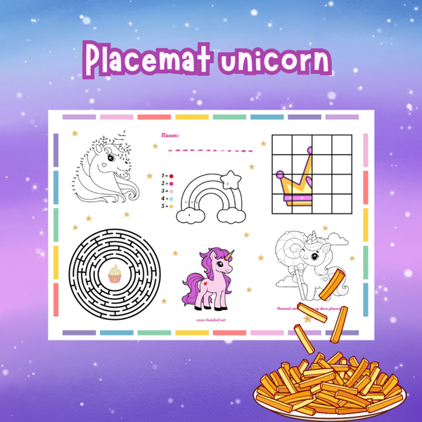 Placemat unicorn