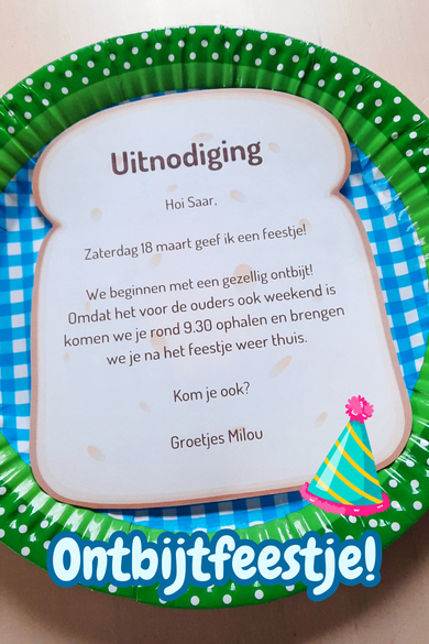 Ontbijtfeestje - een rustig kinderfeestje om thuis te vieren