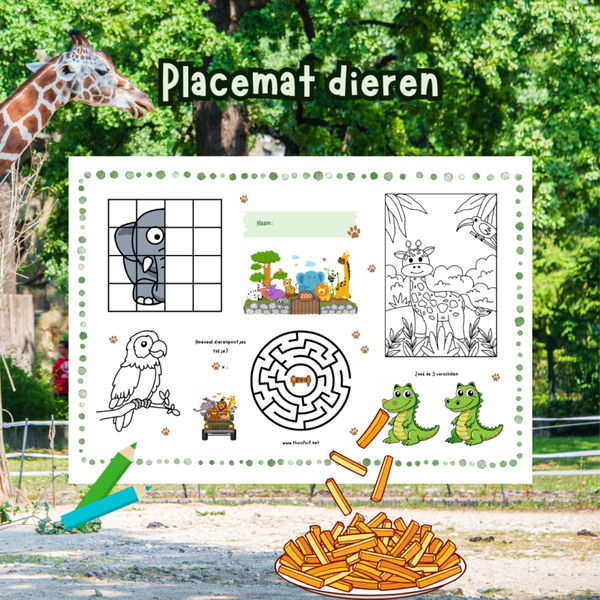 Placemat dieren