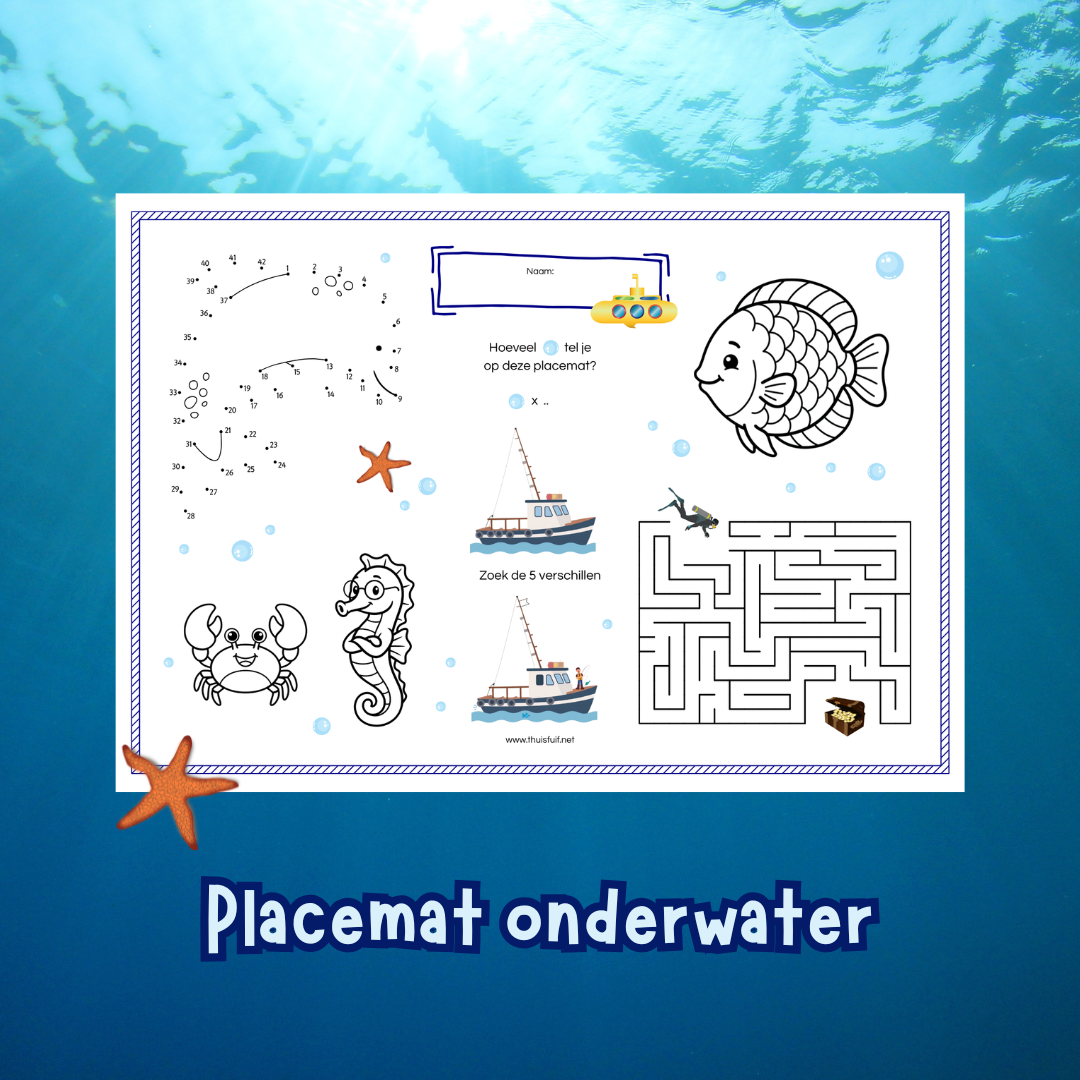 Placemat onderwater