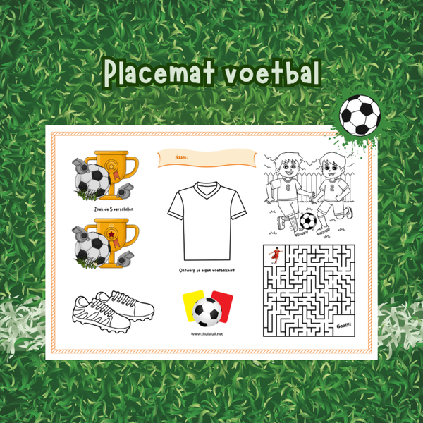 Placemat voetbal