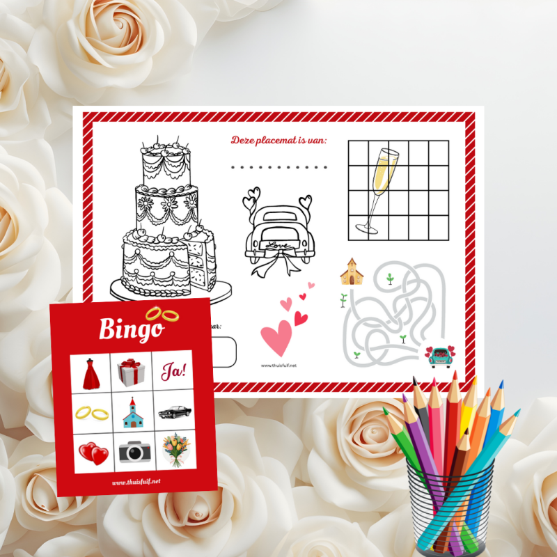 Printables voor een trouwerij of huwelijksjubileum met kinderen