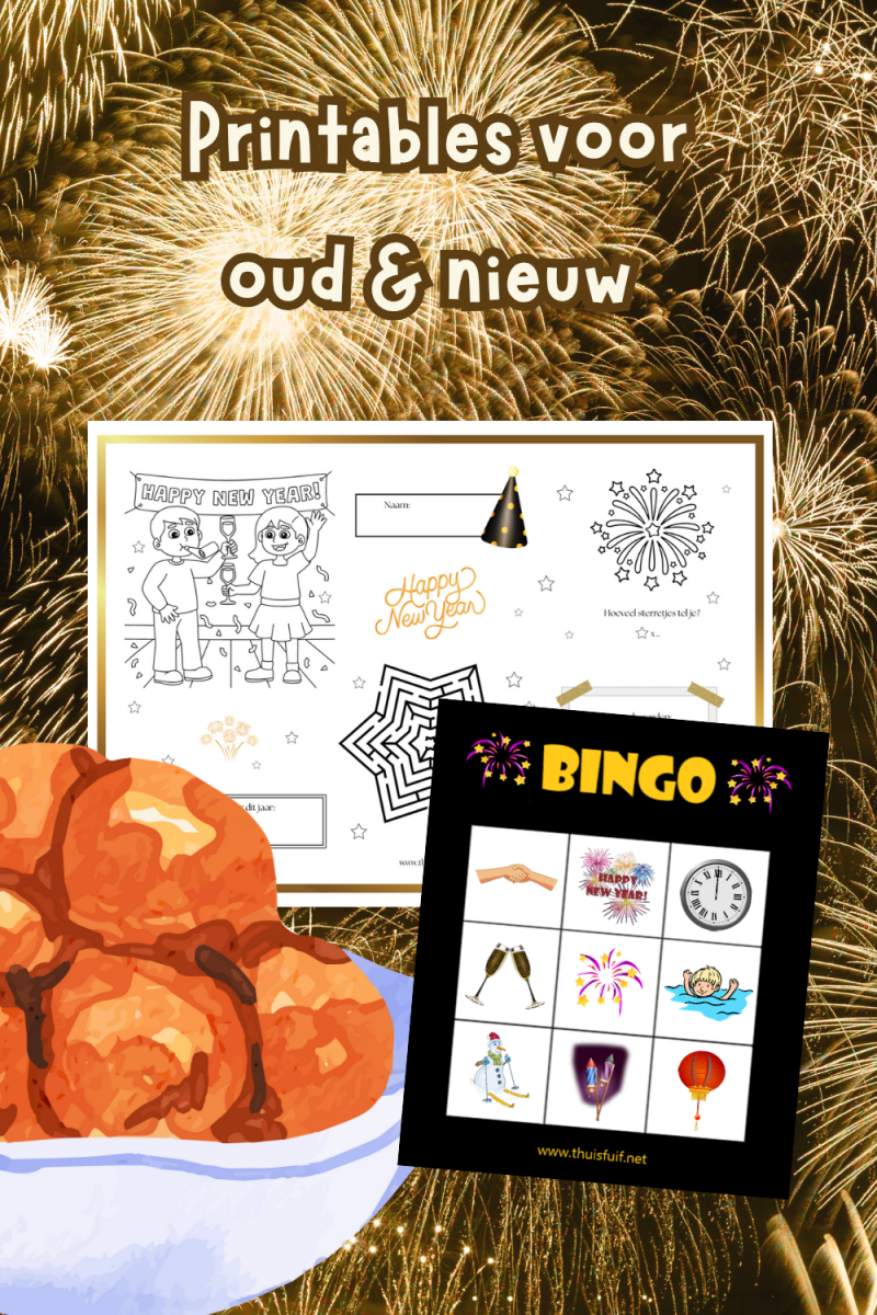 Printables voor een leuke jaarwisseling met kinderen. De spelletjes zijn direct te printen en spelen.