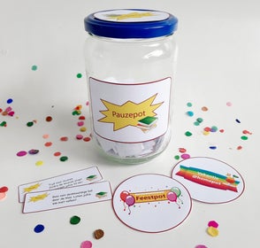 Potje vol feest feestpot pauzepot ideeen cadeaupot