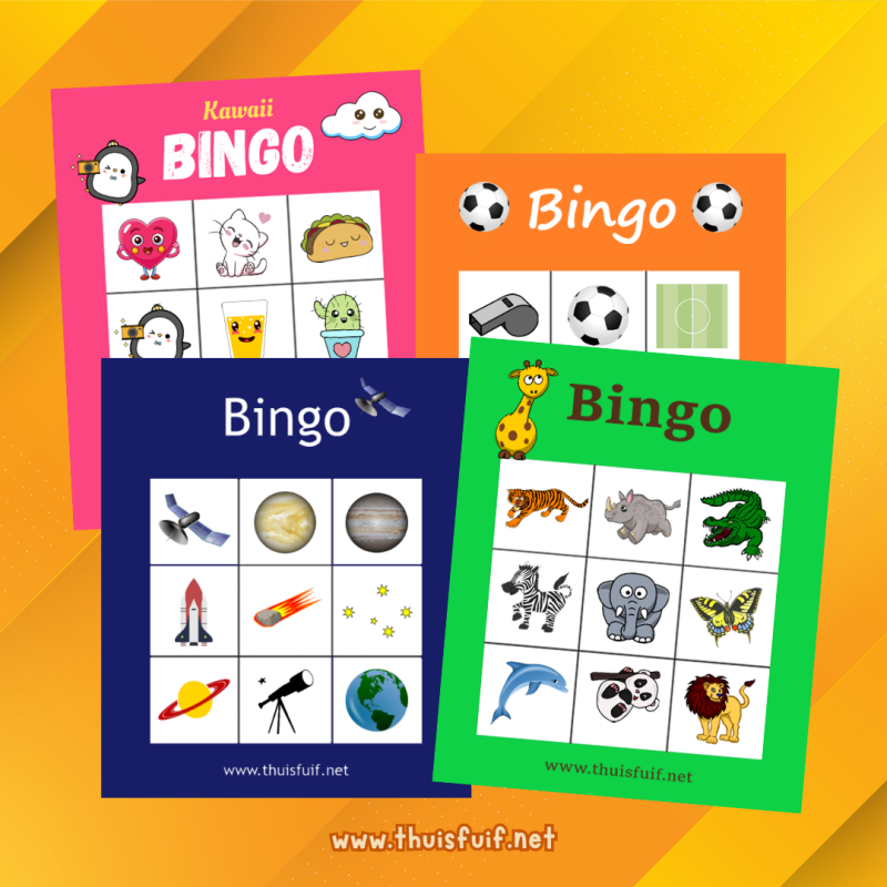 Thema kinderbingo spellen voor kinderfeestjes