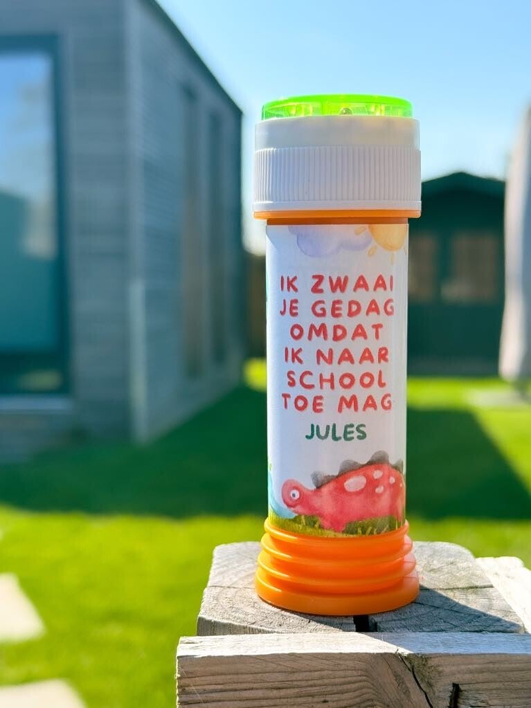 Bellenblaas met gepersonaliseerde wikkel