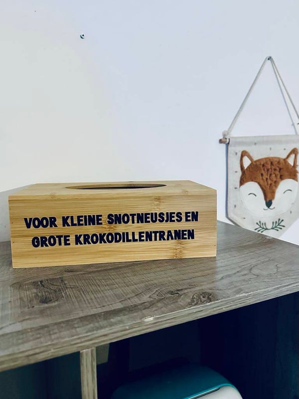 Gepersonaliseerde zakdoekendoos – voor juf of meester