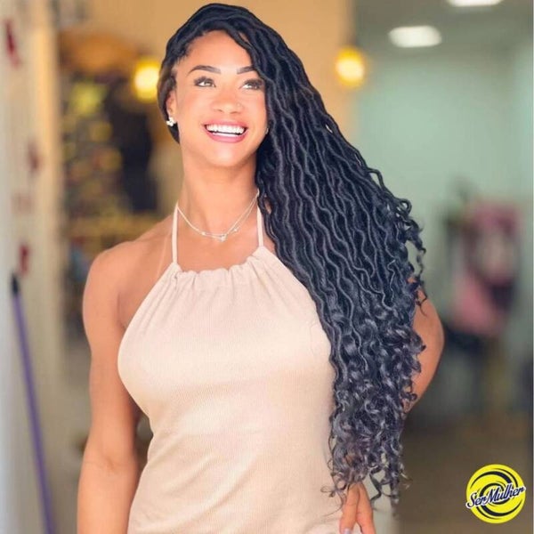 GODDESS CURL DREADS , MODELO DUDA 320 G 65 CM CROCHET BRAID
