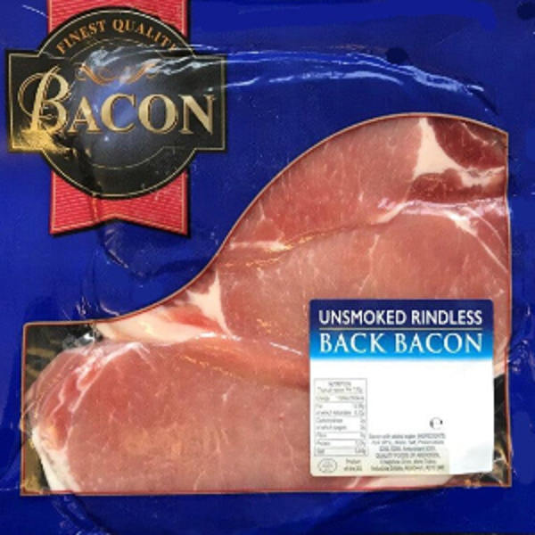 Selected Unsmoked Back Bacon (2.27kg)