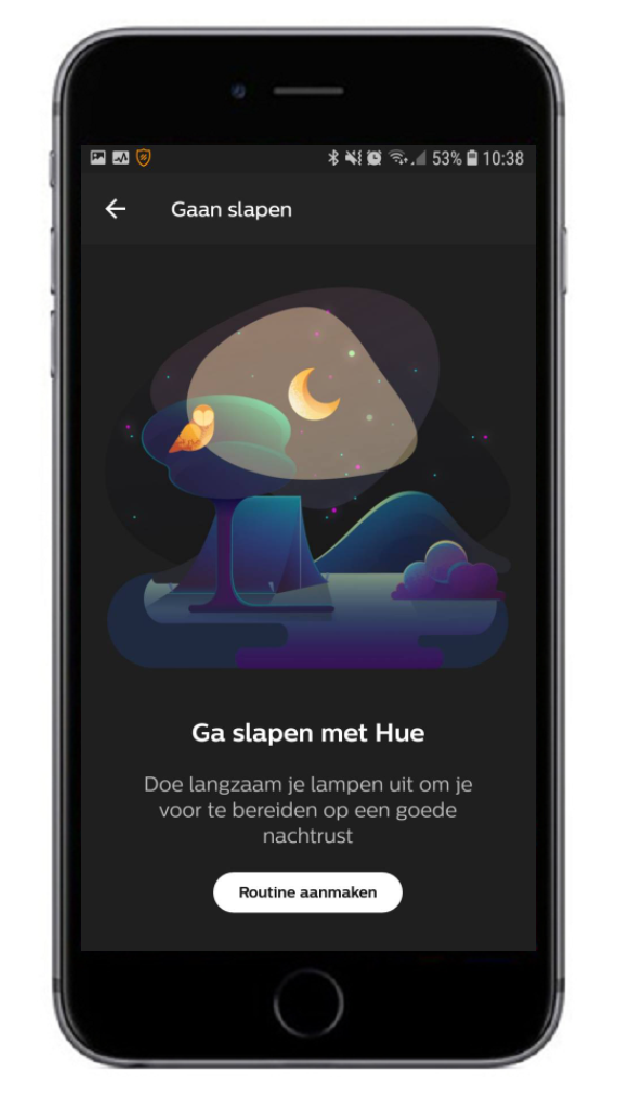 Uitleg Philips Hue routine Gaan Slapen aanmaken - Ons slimme huis