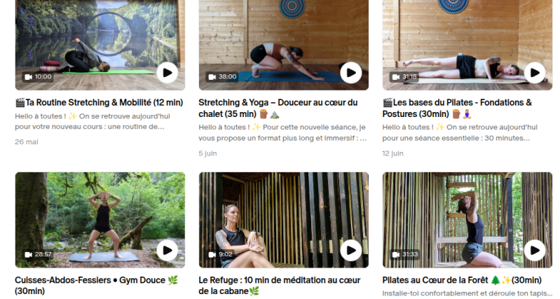 Cours en ligne Pilates & Yoga