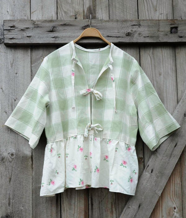 Blouse Groene Bloem