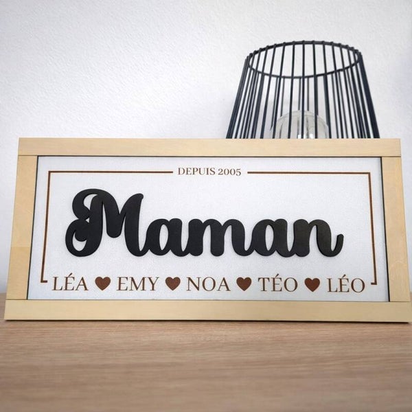 🌟 Cadre personnalisé “Maman depuis…”