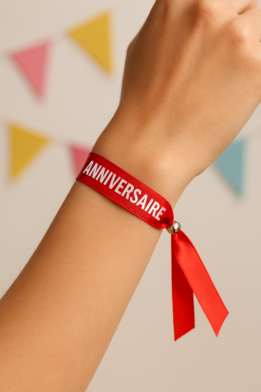 🎀 Bracelet Ruban Personnalisé – Pour moments inoubliables