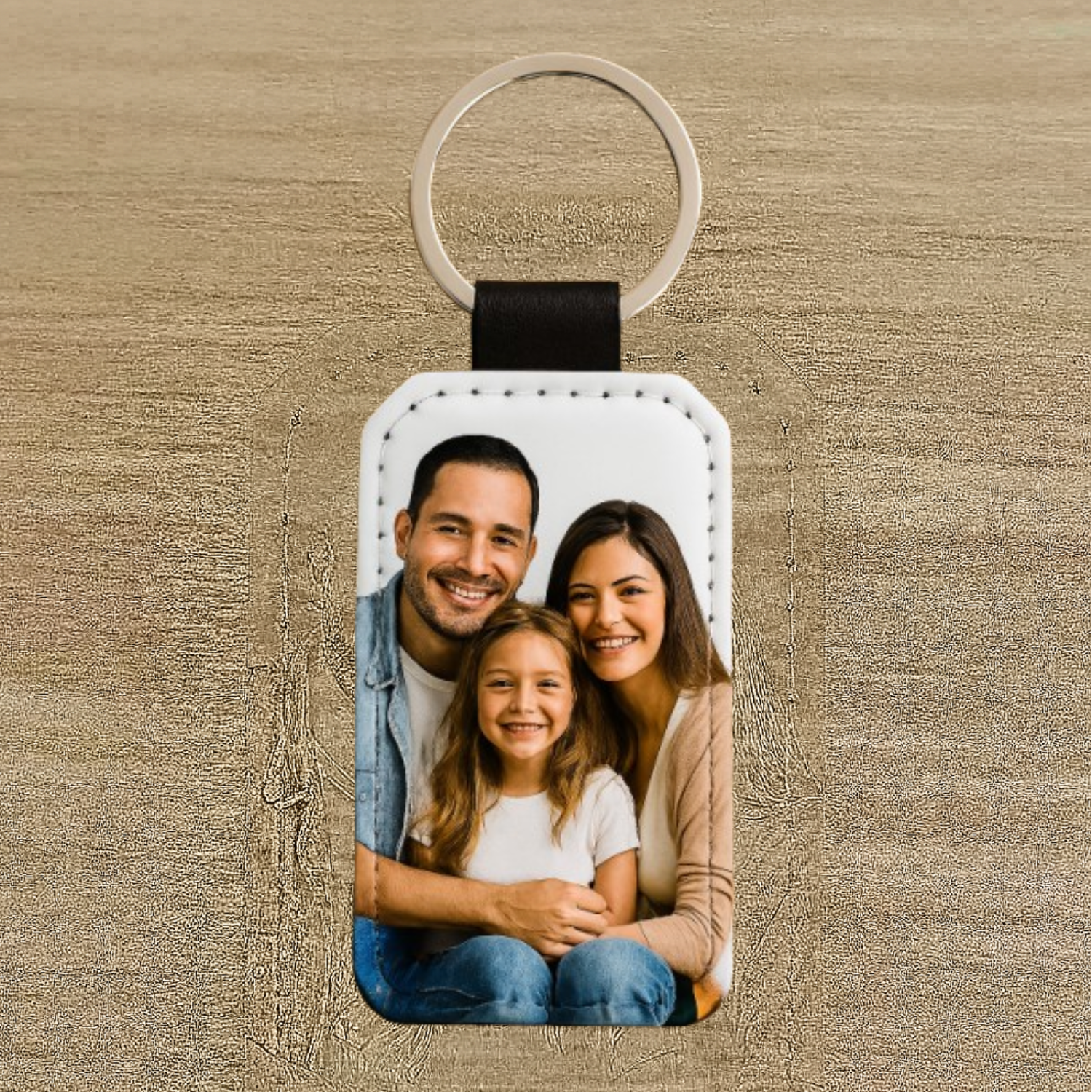 Porte-clés sublimation – Recto personnalisable / Verso noir