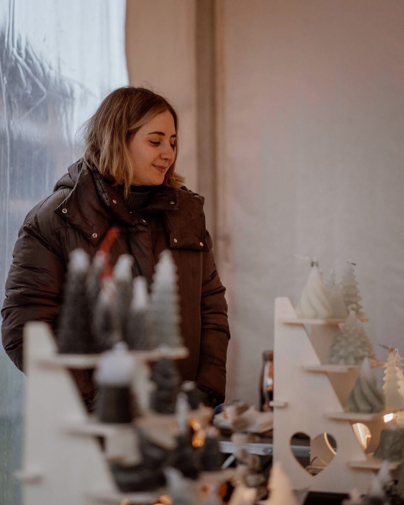 Interactieve afbeelding Candleicious met overlay tekst 'Welkom bij Candleicious ✨'