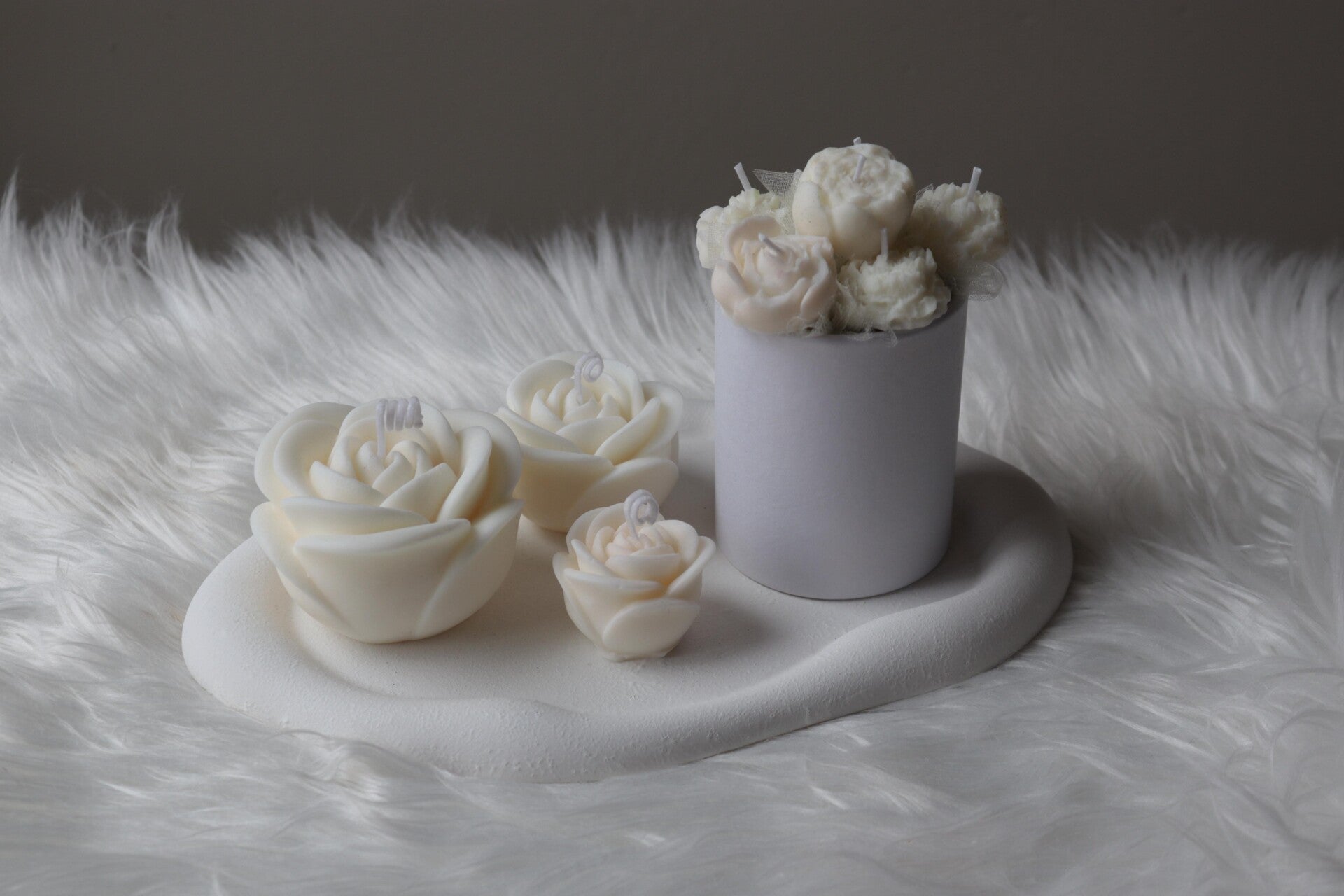 Handgemaakte kaarsen van Candleicious met overlay tekst 'Handgemaakte kaarsen ✨'