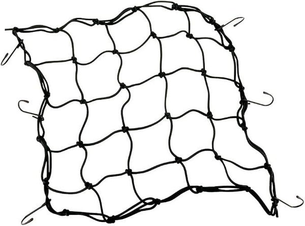 BCR Rete elastica nera con ganci 35x35 cm.