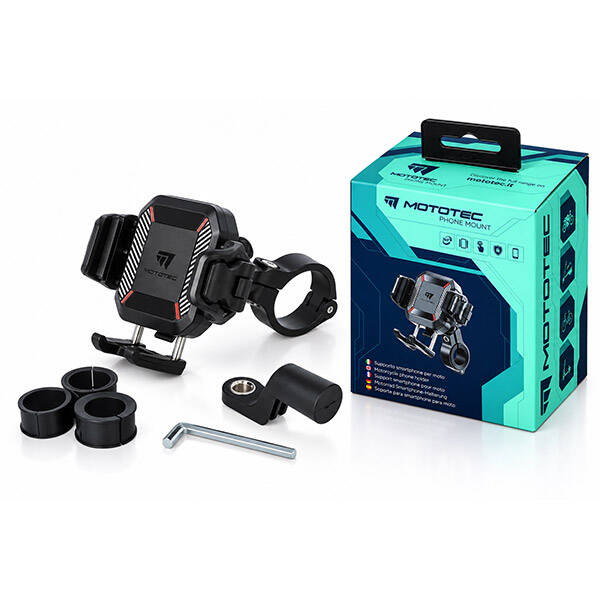 SUPPORTO SMARTPHONE MOTOTEC PER MANUBRIO O SPECCHIETTO