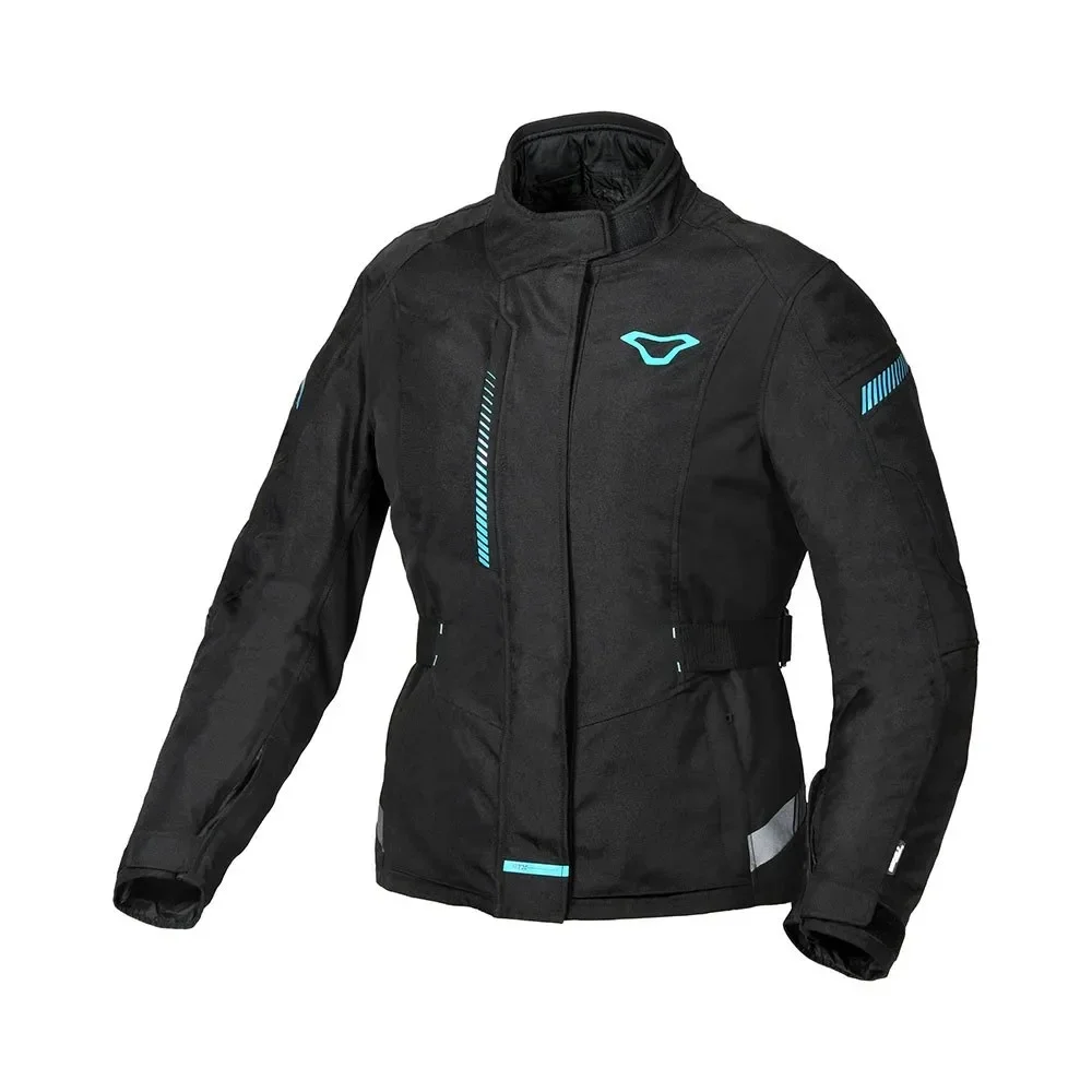 Macna Nivala impermeabile Giacca tessile moto da donna nero/blu