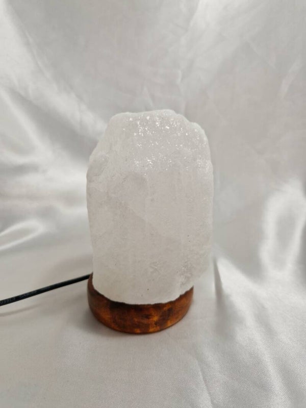 Zoutsteen lamp wit