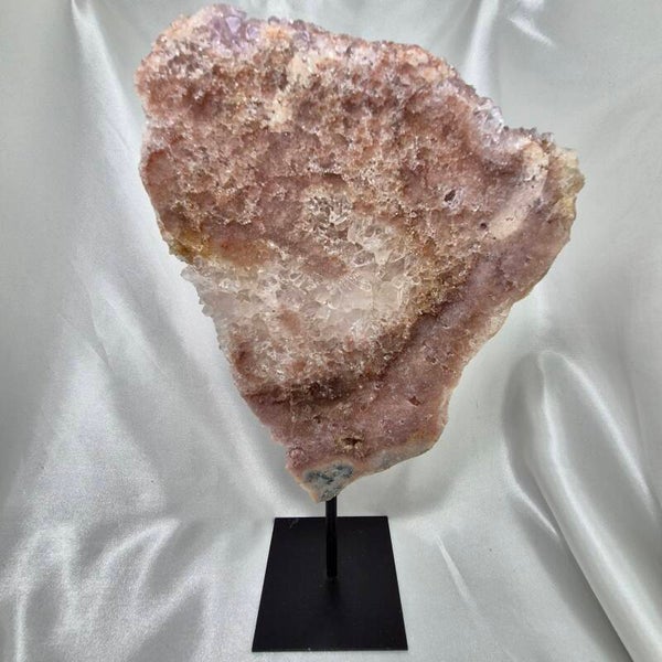 Roze Amethist Plak op Standaard