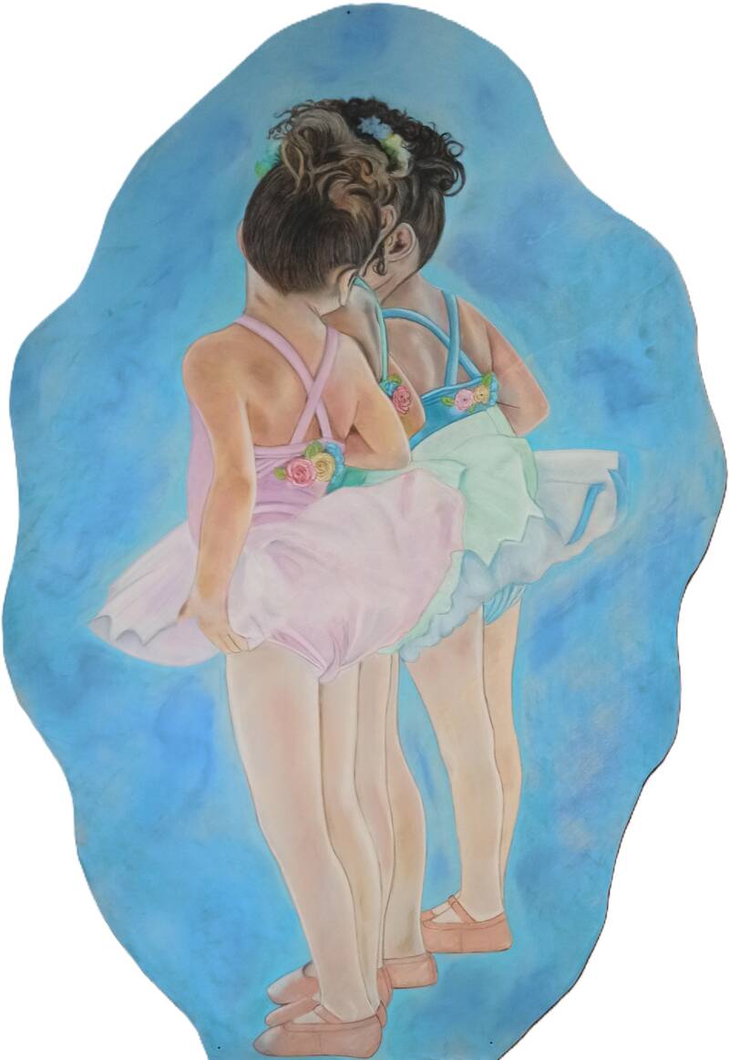 Ballerina schiena tutu azzurro