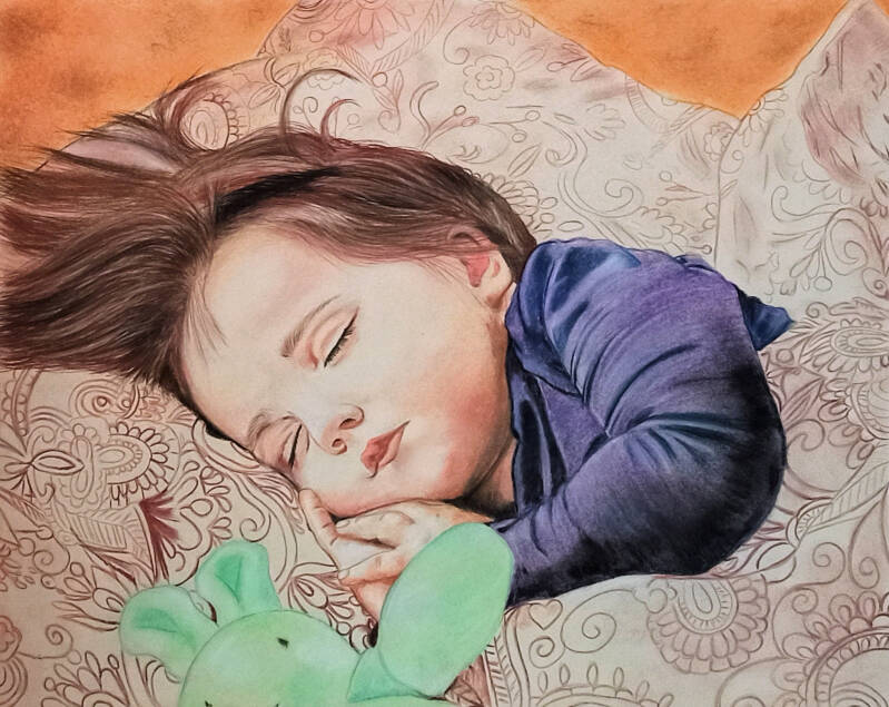 Neonato dorme vestito viola