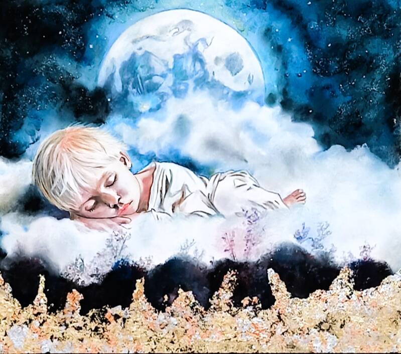 Neonato nuvole pecore cielo