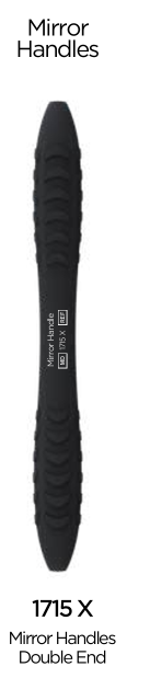 1715X Ergodenta ErgoLite Silicone Mirror Handle Black Double End (per st.)