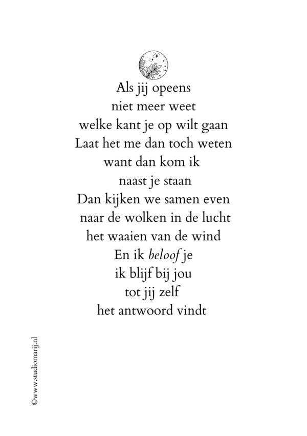 Als jij opeens (5 stuks A5)