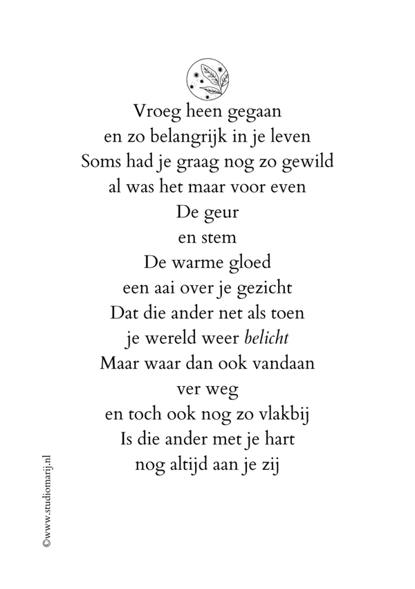 Vroeg heen gegaan (5 stuks A5)
