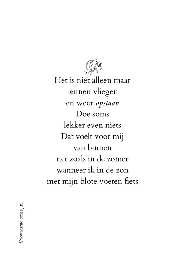 Het is niet alleen maar rennen (5 stuks A5)