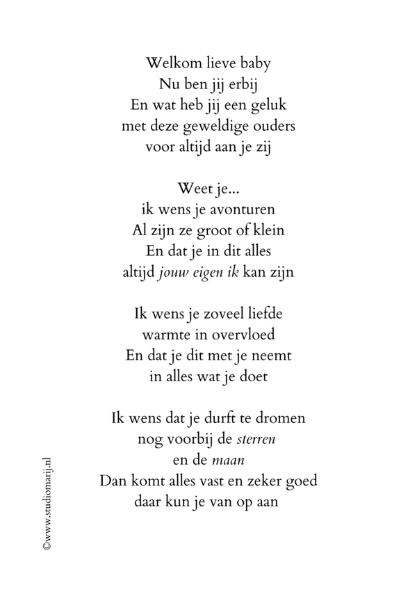Welkom lieve baby (5 stuks A5)