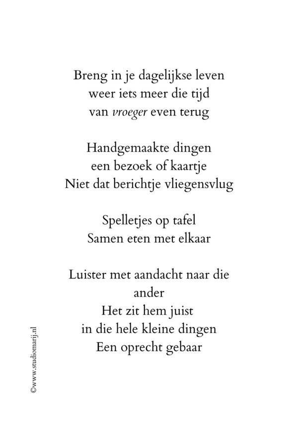 Breng in je dagelijkse leven (5 stuks A5)