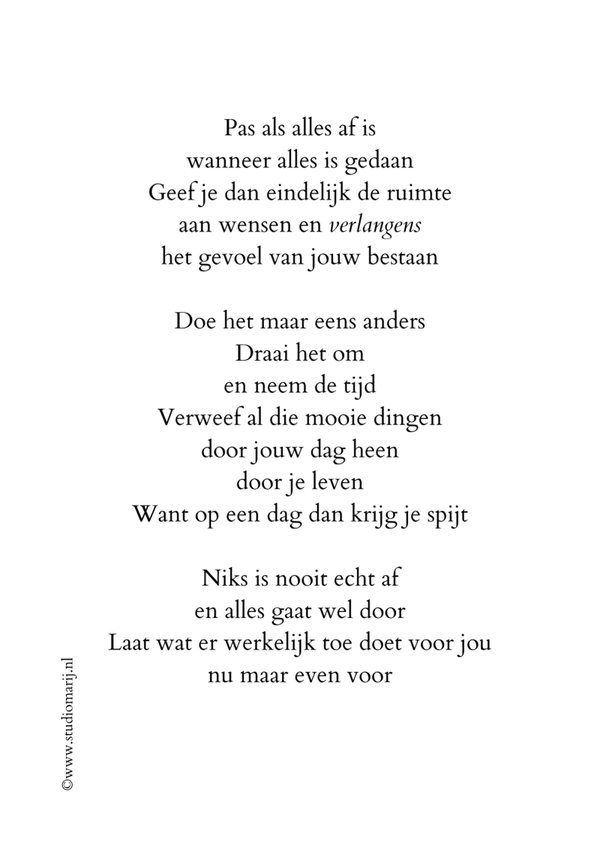 Pas alles af is (5 stuks A5)