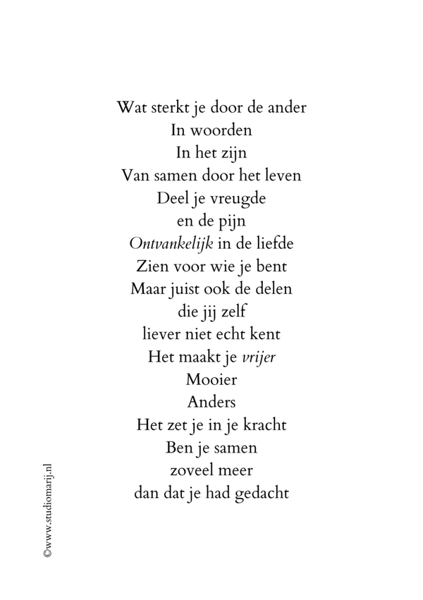 Wat sterkt je door de ander (5 stuks A5)