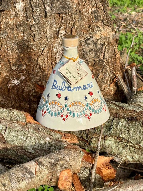 500ml Olio Extra Vergine D'Oliva (Qualita' Carolea) , Edizione Limitata in Ceramica Di Grottaglie