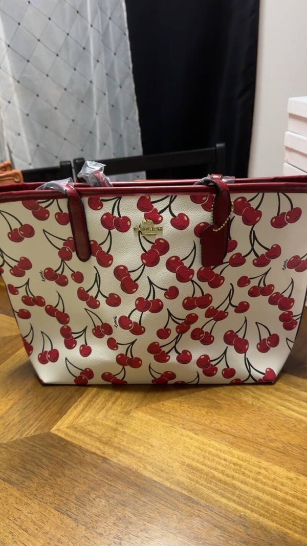 C cherry tote purse