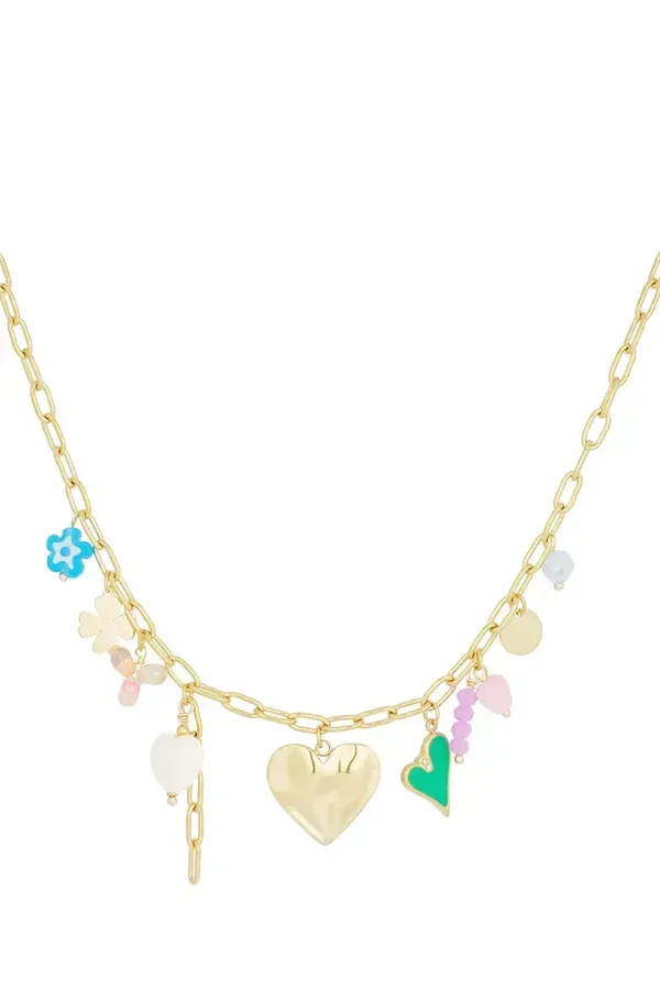 Charm color necklace